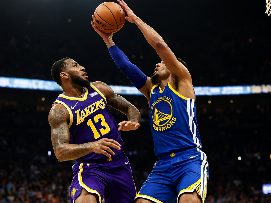 NBA季后赛湖人勇士对决精彩瞬间